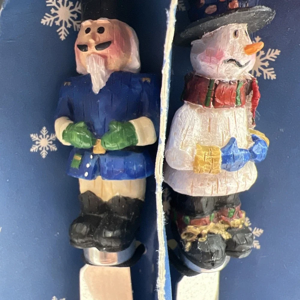 Christmas‎ Spreaders Knives 4 PC MSC International Santa Reindeer Joie De Vivre